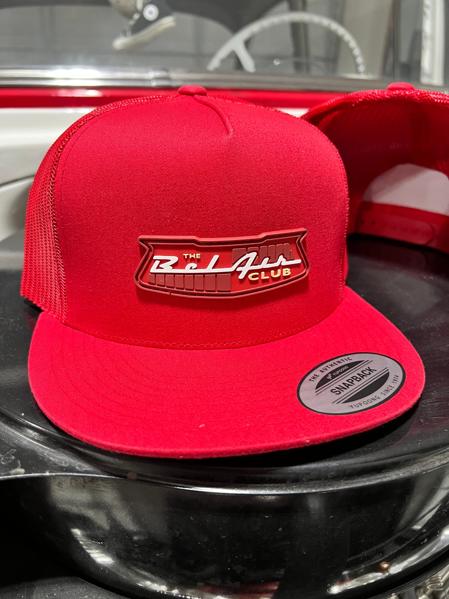 Bel Air Club Trucker Snapback - Red/Red
