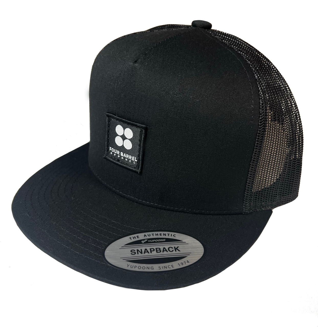 Four Barrel Logo- Trucker (Black)