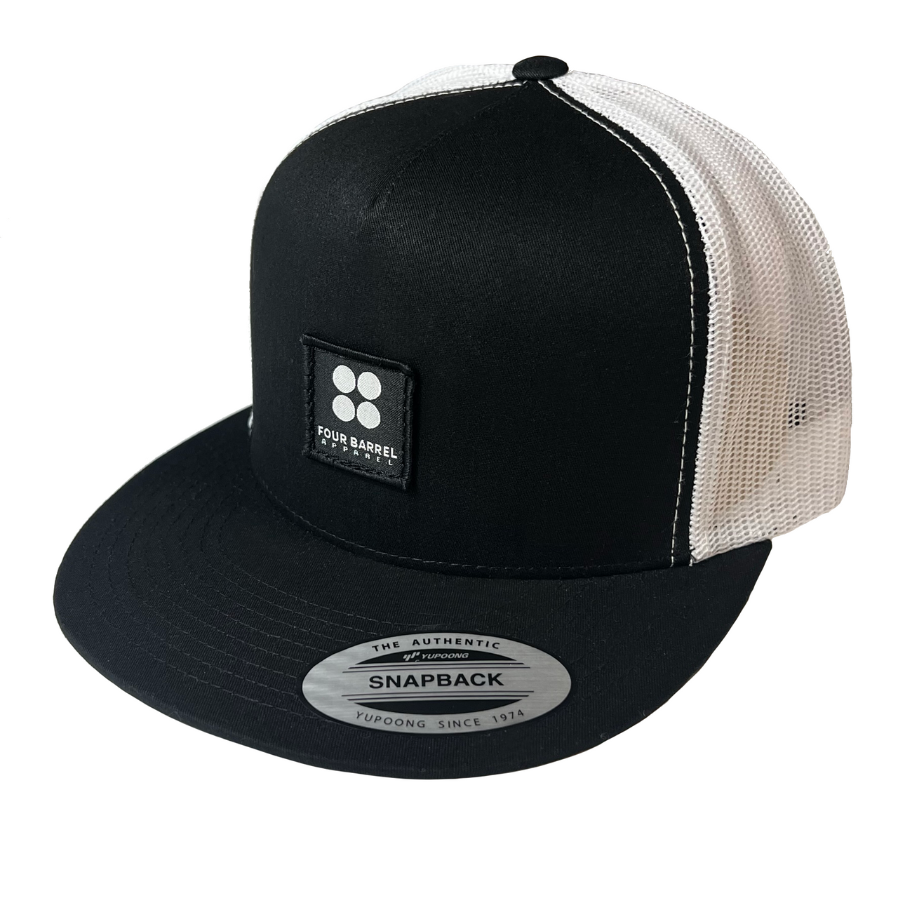 Four Barrel Logo- Trucker (Black/White)